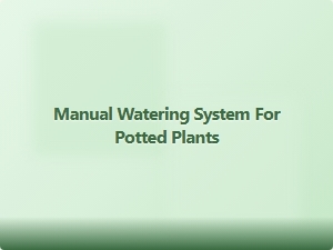 Manual Watering System for Potted Plants Code